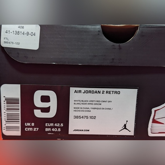 Size 9 - Jordan 2 Retro Chicago Home - Picture 7 of 8